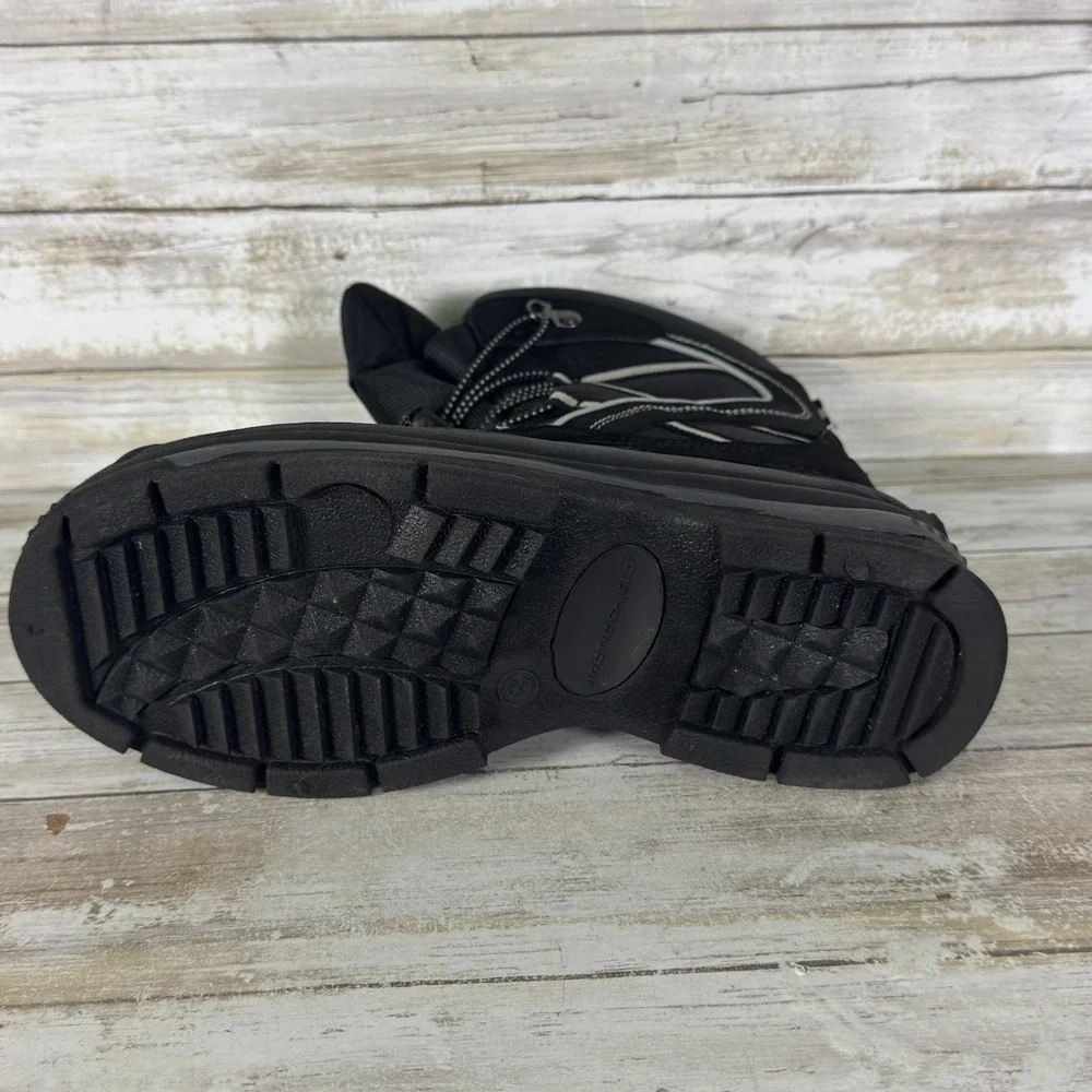 Arctic Shield Balto Boots Men's Size 8 Black Ski‎ Winter Snow Reflective Stripes